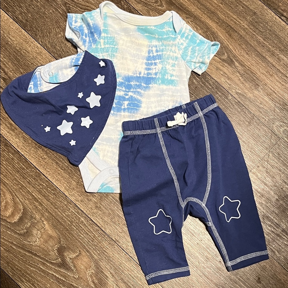 Cat & Jack Blue and White Baby Outfit Set
